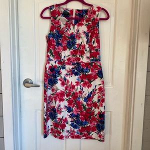 Talbots v-neck shift floral summer dress